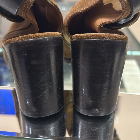 Frye Danica Harness Suede Peep Toe Booties - Picture 7 of 7